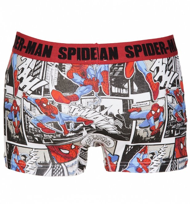 Men's Marvel SpiderMan Comic Print Boxer Shorts