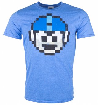 Men's Mega Man 1 Up Heather Royal T-Shirt Men's Mega Man 1 Up Heather Royal T-Shirt
