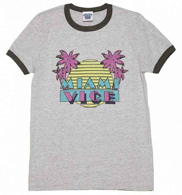 Men's Miami Vice Logo Ringer T-Shirt