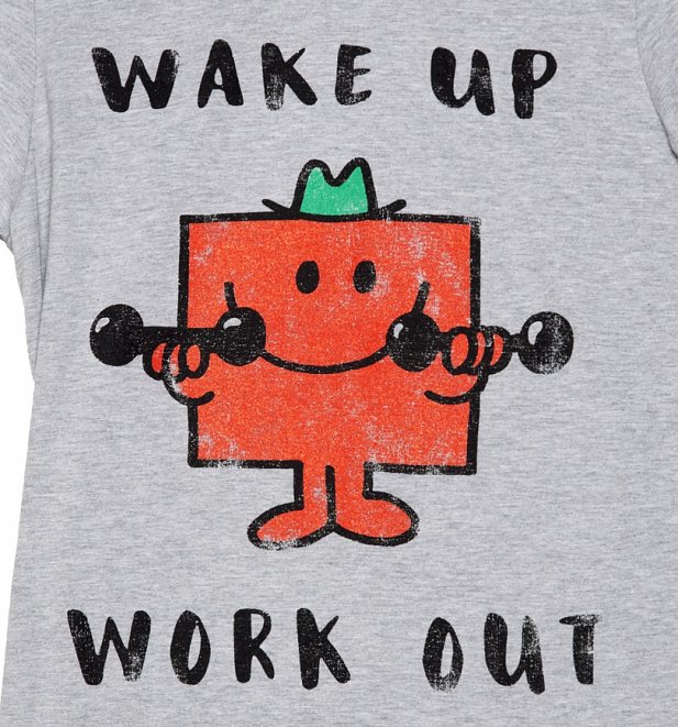 Men's Mr Strong Wake Up Work Out Mr Men T-Shirt Men's Mr Strong Wake Up Work Out Mr Men T-Shirt