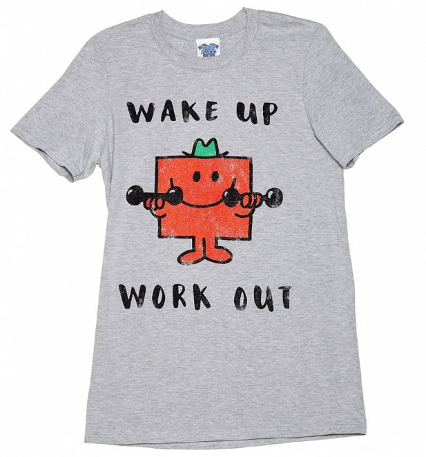 Men's Mr Strong Wake Up Work Out Mr Men T-Shirt Men's Mr Strong Wake Up Work Out Mr Men T-Shirt