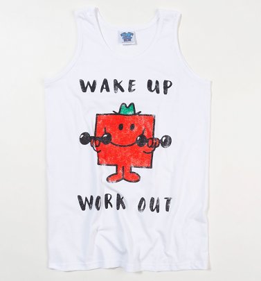 Men's Mr Strong Wake Up Work Out Mr Men Vest Men's Mr Strong Wake Up Work Out Mr Men Vest