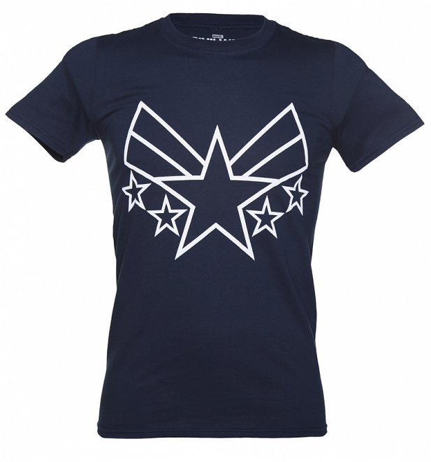 Men's Navy Captain America Civil War Insignia Marvel Comics T-Shirt Men's Navy Captain America Civil War Insignia Marvel Comics T-Shirt