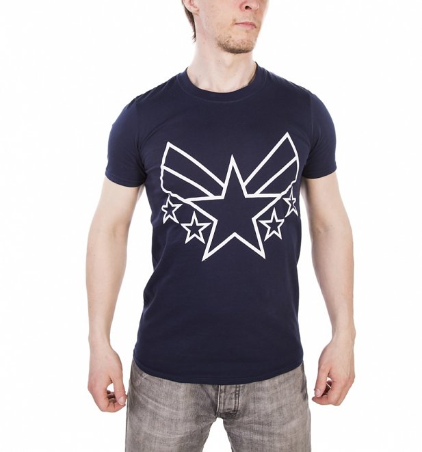 Men's Navy Captain America Civil War Insignia Marvel Comics T-Shirt Men's Navy Captain America Civil War Insignia Marvel Comics T-Shirt