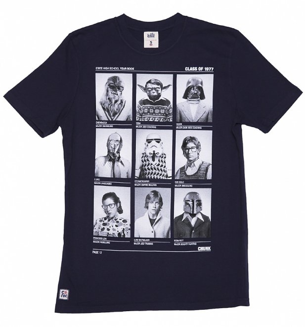 Men's Navy Class Of 77 Star Wars T-Shirt from Chunk Men's Navy Class Of 77 Star Wars T-Shirt from Chunk