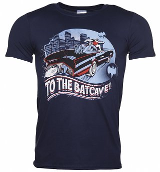 Men's Navy DC Comics To The Batcave T-Shirt Men's Navy DC Comics To The Batcave T-Shirt