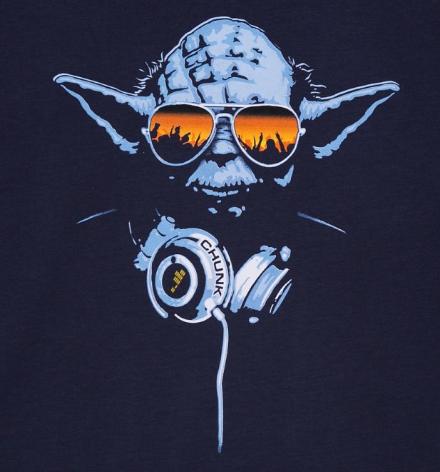 Men's Navy DJ Yoda T-Shirt from Chunk Men's Navy DJ Yoda T-Shirt from Chunk