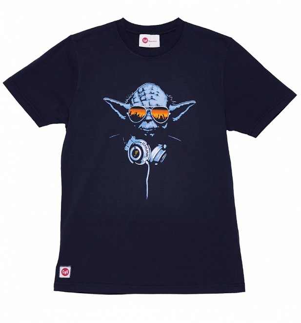 Men's Navy DJ Yoda T-Shirt from Chunk Men's Navy DJ Yoda T-Shirt from Chunk