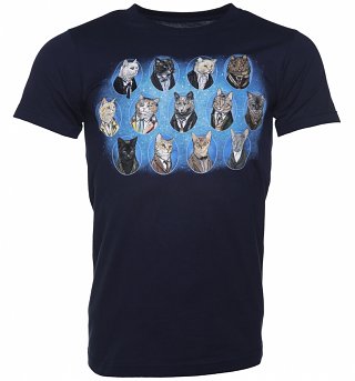 Men's Navy Doctor Who Cat Doctors T-Shirt Men's Navy Doctor Who Cat Doctors T-Shirt