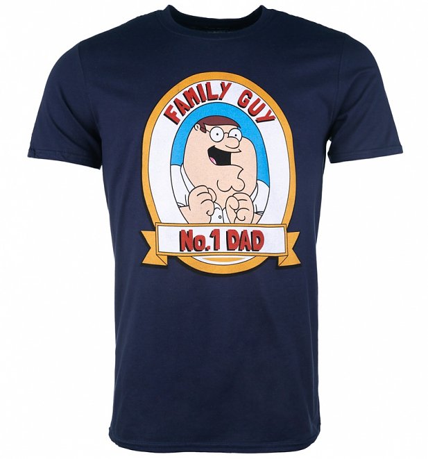 Men's Navy Family Guy No.1 Dad T-Shirt Men's Navy Family Guy No.1 Dad T-Shirt