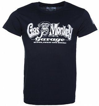 Men's Navy Fast N' Loud Gas Monkey Garage Logo T-Shirt Men's Navy Fast N' Loud Gas Monkey Garage Logo T-Shirt