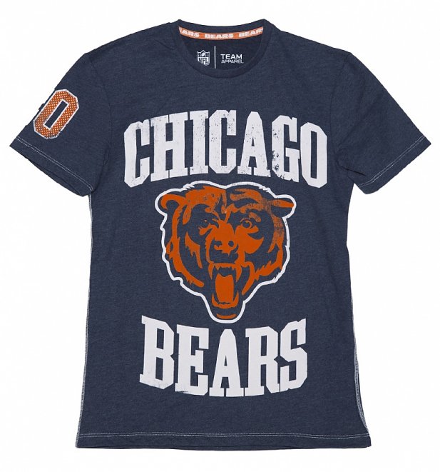 Men's Navy Marl Chicago Bears NFL T-Shirt Men's Navy Marl Chicago Bears NFL T-Shirt