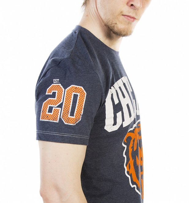 Men's Navy Marl Chicago Bears NFL T-Shirt Men's Navy Marl Chicago Bears NFL T-Shirt
