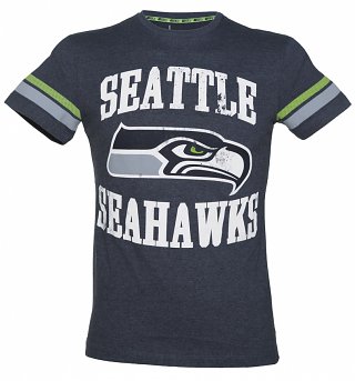 Men's Navy Marl Seattle Seahawks NFL T-Shirt Men's Navy Marl Seattle Seahawks NFL T-Shirt