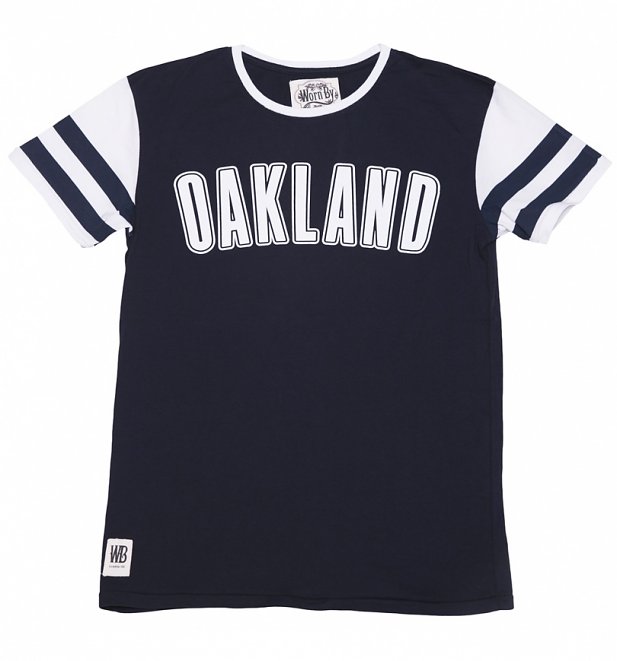 Men's Navy Oakland Mick Jagger T-Shirt by Worn By Men's Navy Oakland Mick Jagger T-Shirt by Worn By