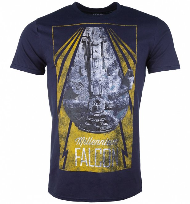 Men's Navy Star Wars Millennium Falcon T-Shirt Men's Navy Star Wars Millennium Falcon T-Shirt