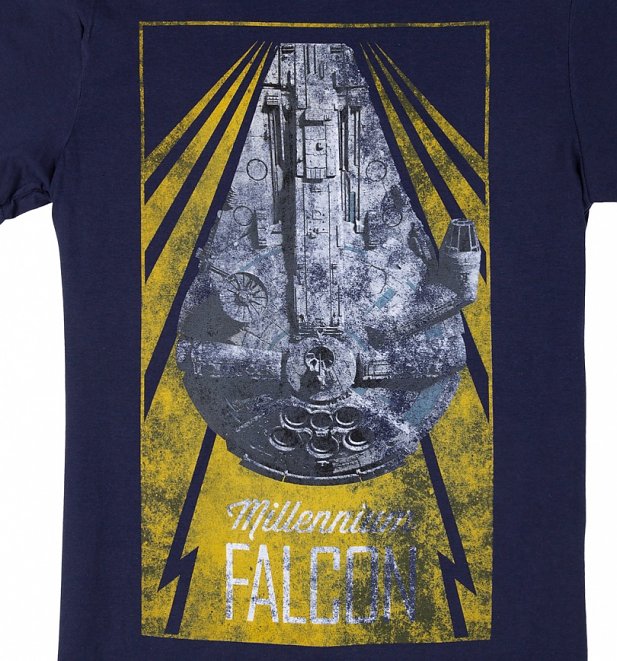 Men's Navy Star Wars Millennium Falcon T-Shirt Men's Navy Star Wars Millennium Falcon T-Shirt