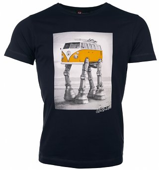 Men's Navy Walking Camper AT-AT Star Wars T-Shirt from Chunk Men's Navy Walking Camper AT-AT Star Wars T-Shirt from Chunk