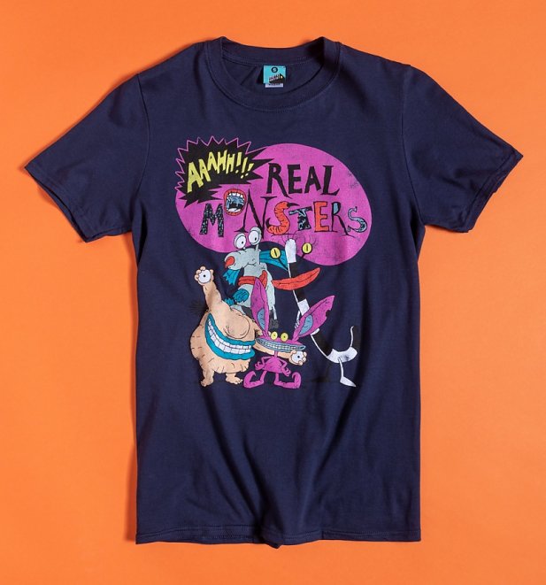 Men's Nickelodeon Aaahh!!! Real Monsters Navy T-Shirt