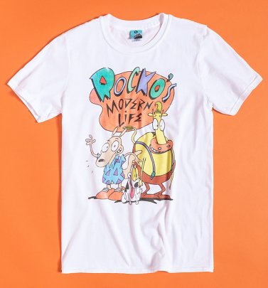 Men's Nickelodeon Rocko's Modern Life White T-Shirt Men's Nickelodeon Rocko's Modern Life White T-Shirt