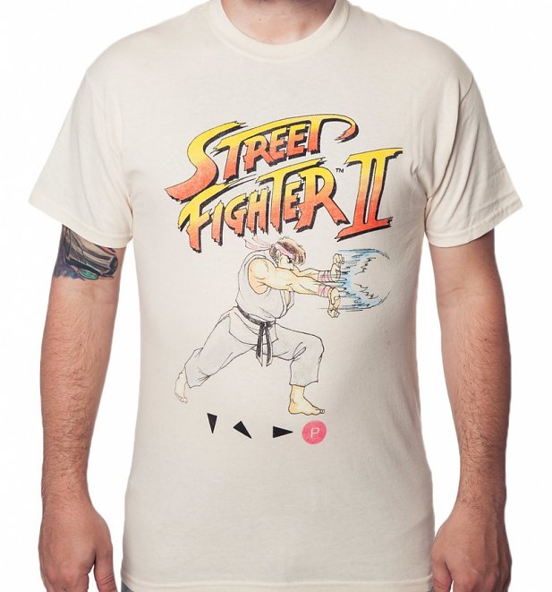 Men's Off White Street Fighter II Ryu T-Shirt Men's Off White Street Fighter II Ryu T-Shirt