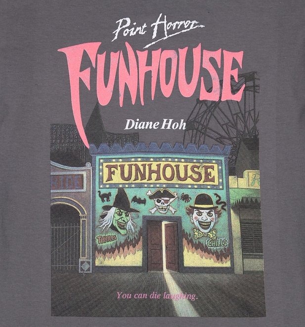 Men's Point Horror Funhouse Charcoal T-Shirt Men's Point Horror Funhouse Charcoal T-Shirt