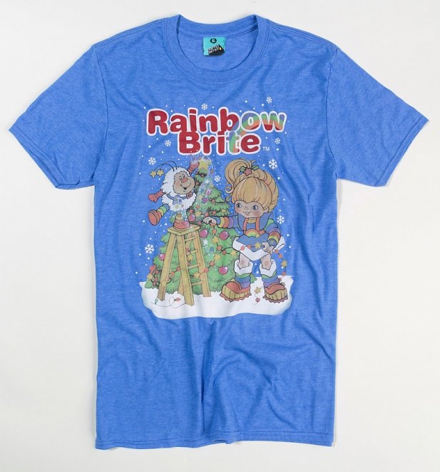Men's Rainbow Brite Christmas Tree Heather Royal Blue T-Shirt Men's Rainbow Brite Christmas Tree Heather Royal Blue T-Shirt