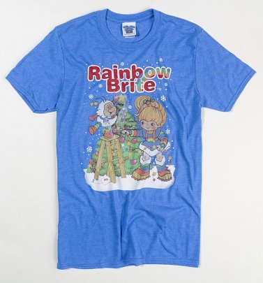 Men's Rainbow Brite Christmas Tree Heather Royal Blue T-Shirt Men's Rainbow Brite Christmas Tree Heather Royal Blue T-Shirt