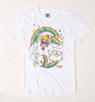Men's Rainbow Brite Clouds White T-Shirt Men's Rainbow Brite Clouds White T-Shirt