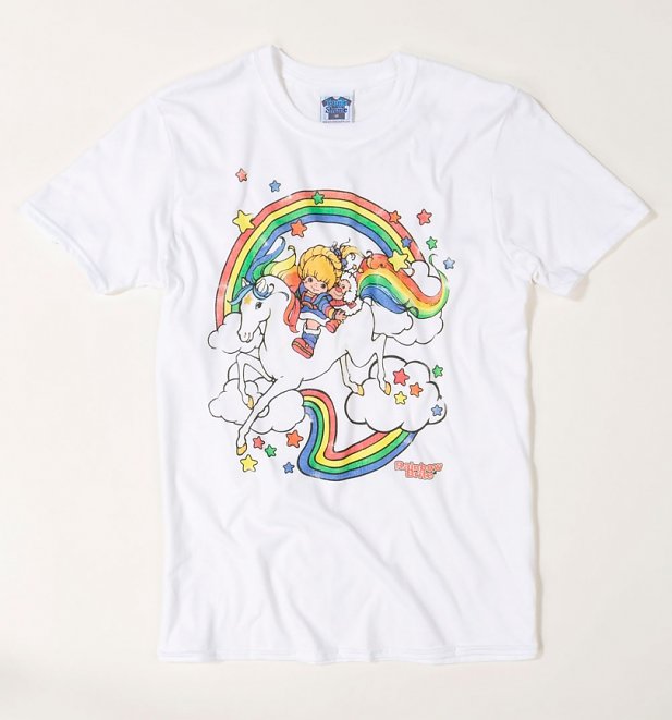 Men's Rainbow Brite Clouds White T-Shirt Men's Rainbow Brite Clouds White T-Shirt
