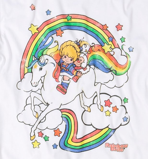 Men's Rainbow Brite Clouds White T-Shirt Men's Rainbow Brite Clouds White T-Shirt
