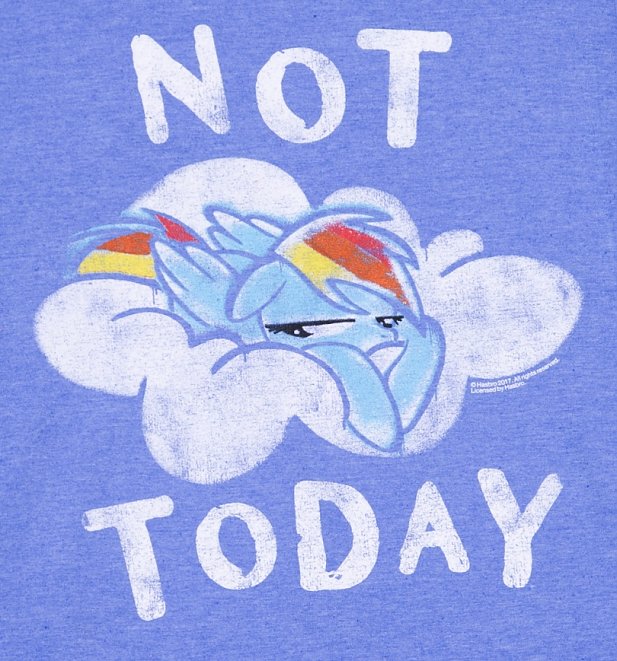 Men's Rainbow Dash Not Today Heather Royal T-Shirt Men's Rainbow Dash Not Today Heather Royal T-Shirt