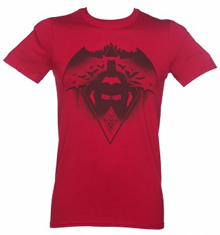 Men's Red Batman V Superman Fear The Batman T-Shirt Men's Red Batman V Superman Fear The Batman T-Shirt