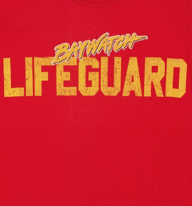 Men's Red Baywatch Lifeguard T-Shirt Men's Red Baywatch Lifeguard T-Shirt
