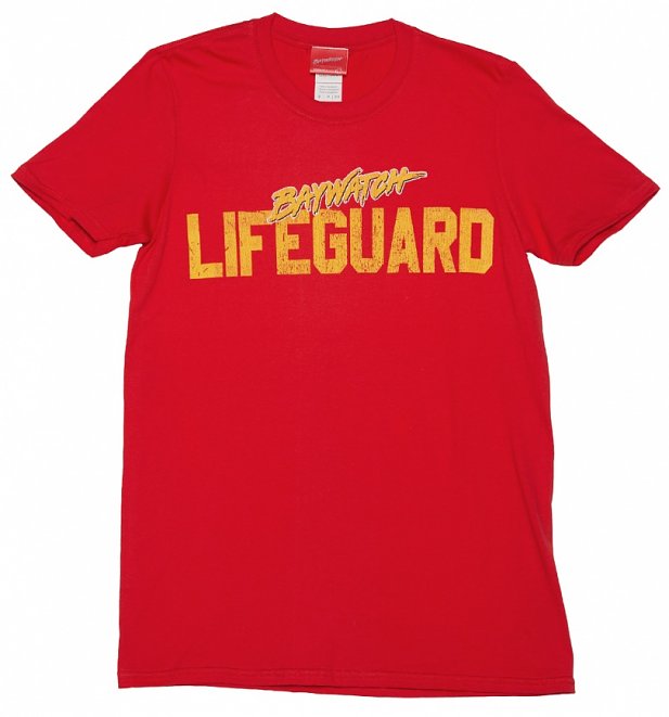 Men's Red Baywatch Lifeguard T-Shirt Men's Red Baywatch Lifeguard T-Shirt