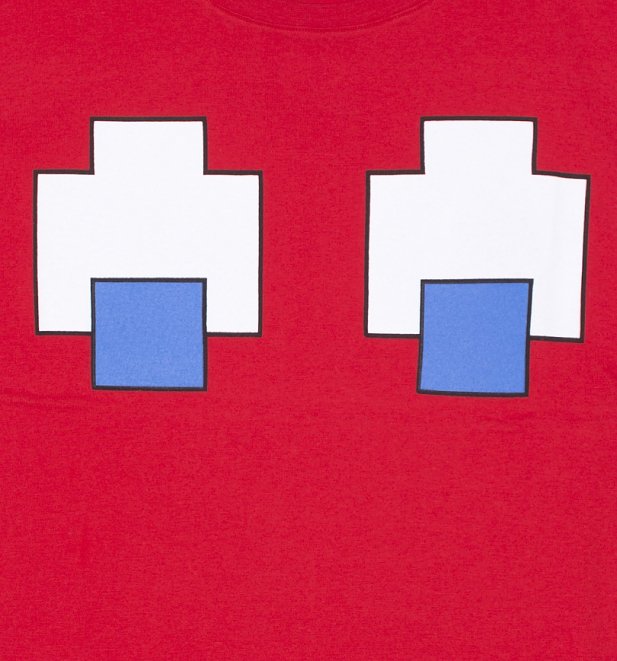 Men's Red Blinky Pac-Man Ghost T-Shirt Men's Red Blinky Pac-Man Ghost T-Shirt
