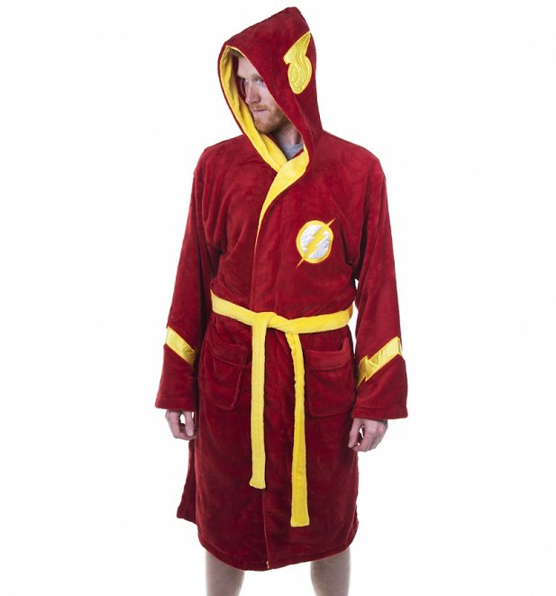 Men's Red DC Comics The Flash Dressing Gown Men's Red DC Comics The Flash Dressing Gown