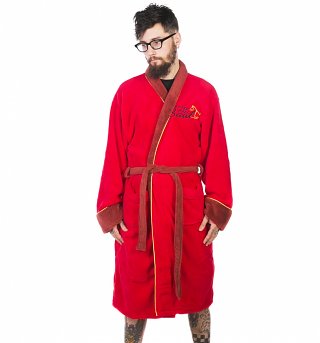 Men's Red Fleece Better Call Saul Dressing Gown Men's Red Fleece Better Call Saul Dressing Gown