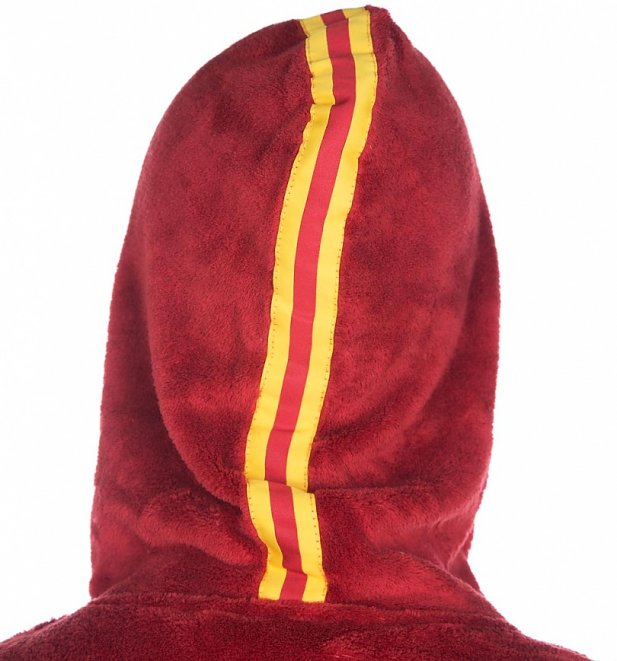 Men's Red Harry Potter Quidditch Hooded Dressing Gown Men's Red Harry Potter Quidditch Hooded Dressing Gown