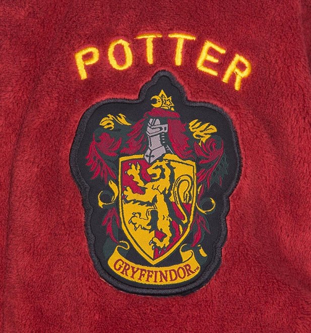 Men's Red Harry Potter Quidditch Hooded Dressing Gown Men's Red Harry Potter Quidditch Hooded Dressing Gown