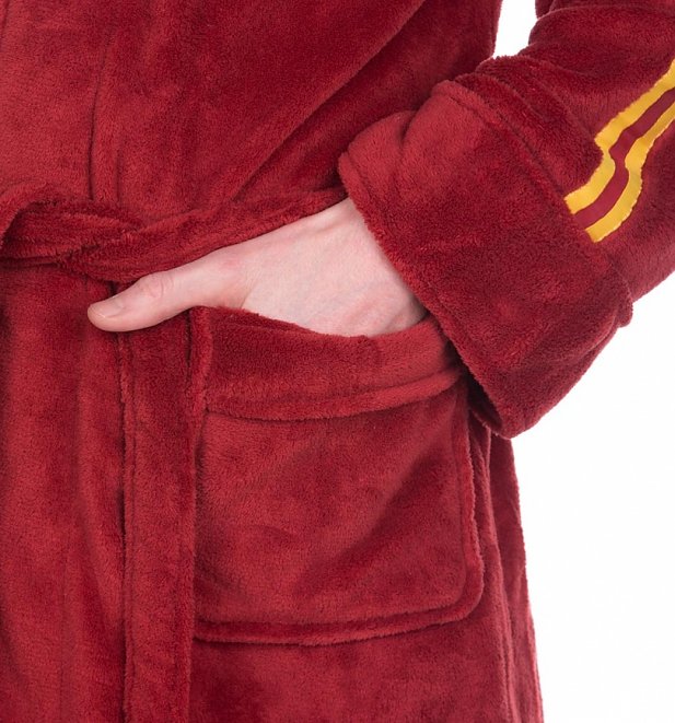 Men's Red Harry Potter Quidditch Hooded Dressing Gown Men's Red Harry Potter Quidditch Hooded Dressing Gown