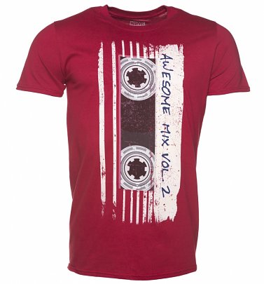 Men's Burgundy Marvel Comics Guardians Of The Galaxy Mix Tape Vol 2 T-Shirt Men's Burgundy Marvel Comics Guardians Of The Galaxy Mix Tape Vol 2 T-Shirt