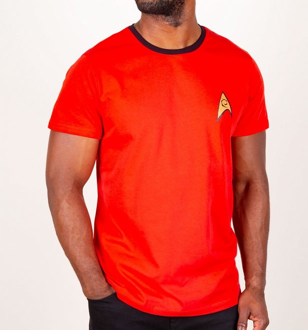 Men's Red Scotty Costume Star Trek Ringer T-Shirt