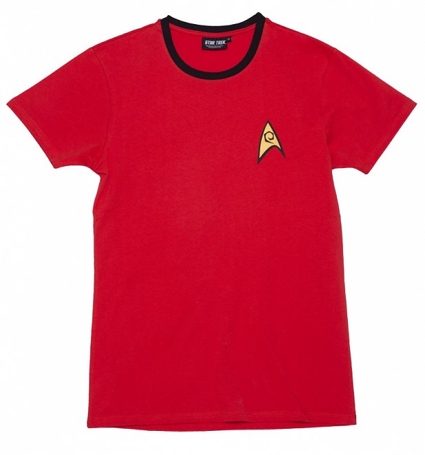 Men's Red Scotty Costume Star Trek Ringer T-Shirt