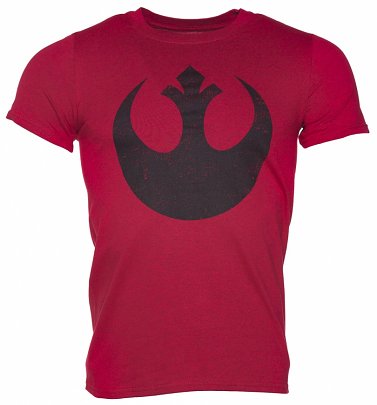 Men's Red Star Wars Rebel Alliance Logo T-Shirt Men's Red Star Wars Rebel Alliance Logo T-Shirt