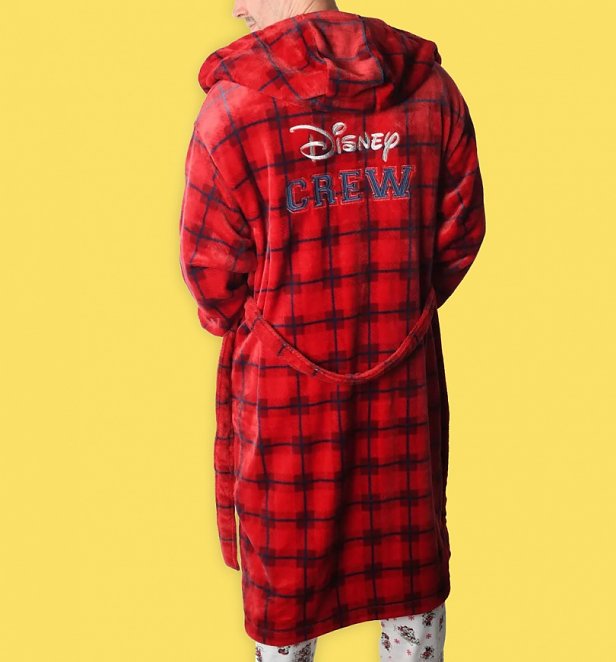 Men's Red Tartan Disney Crew Robe