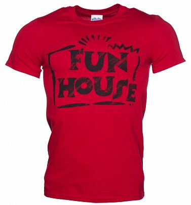 Men's Red Team Fun House Logo T-Shirt Men's Red Team Fun House Logo T-Shirt