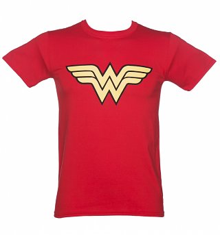Men's Red Wonder Woman Logo T-Shirt Men's Red Wonder Woman Logo T-Shirt