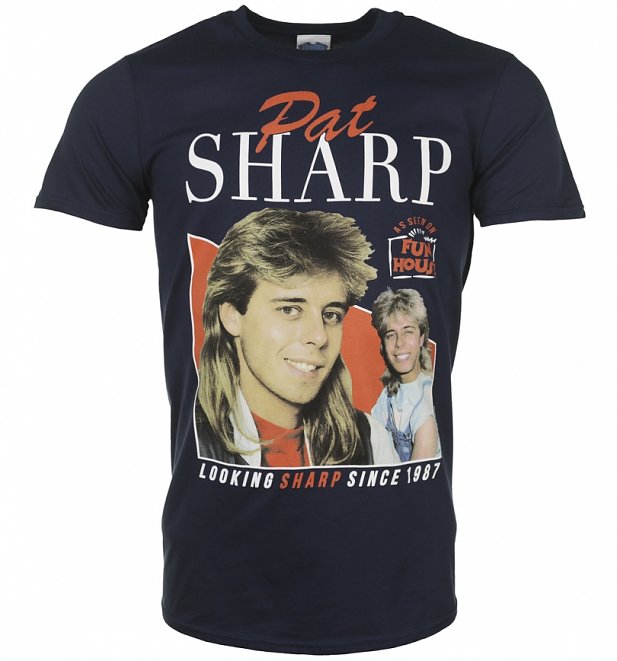 Men's Retro Pat Sharp Navy T-Shirt Men's Retro Pat Sharp Navy T-Shirt