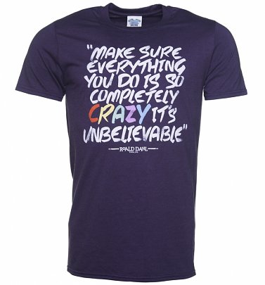 Men's Roald Dahl Matilda Completely Crazy Blackberry T-Shirt Men's Roald Dahl Matilda Completely Crazy Blackberry T-Shirt